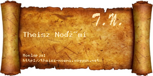 Theisz Noémi névjegykártya